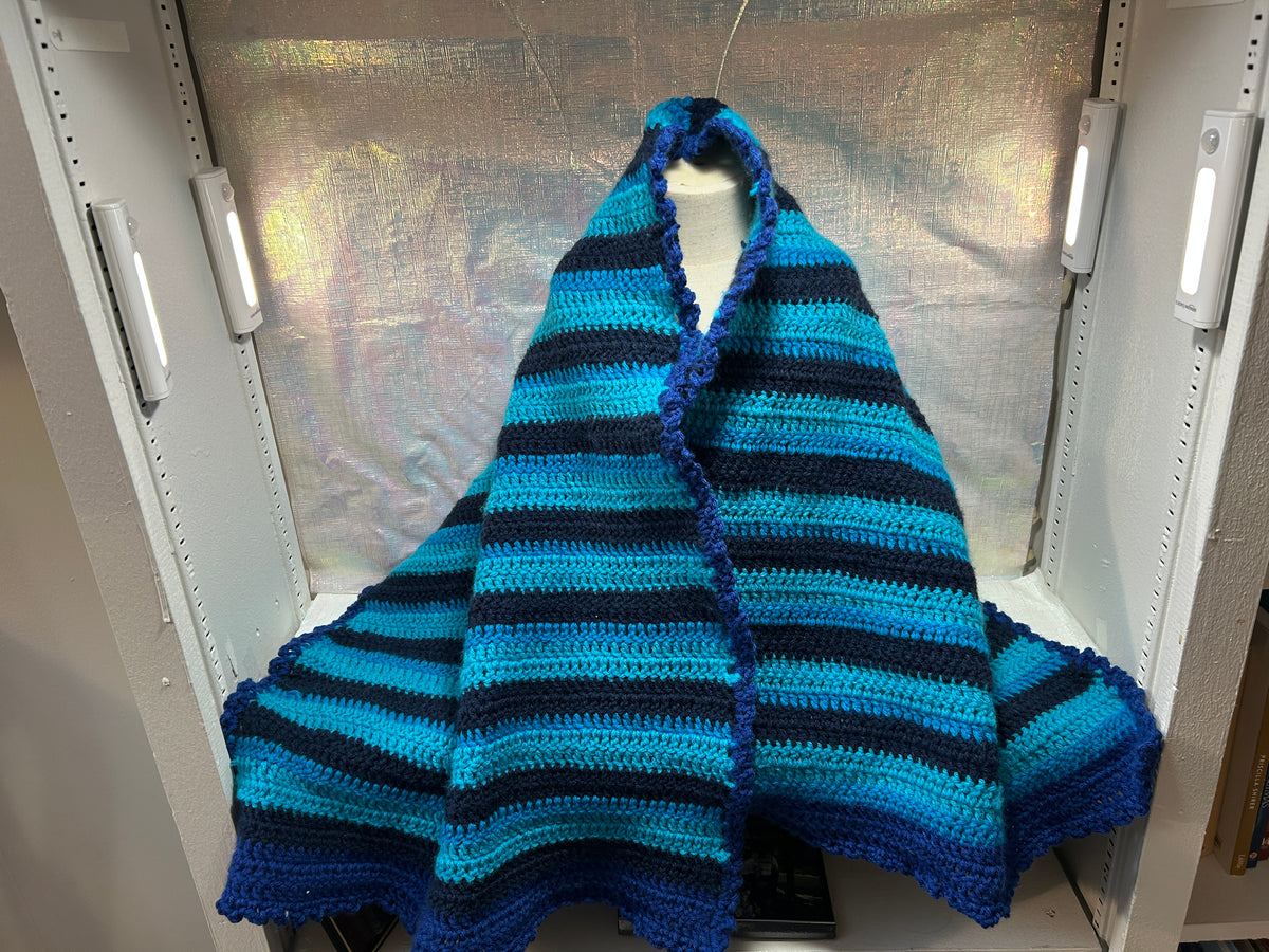 Crocheted Striped Prayer Shawls